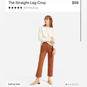 Everlane Straight leg crop in cocoa brown